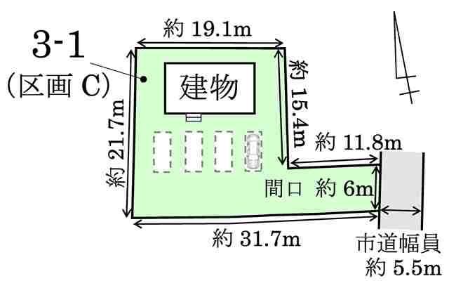 弘前市大字若党町3番地1 （区画C）