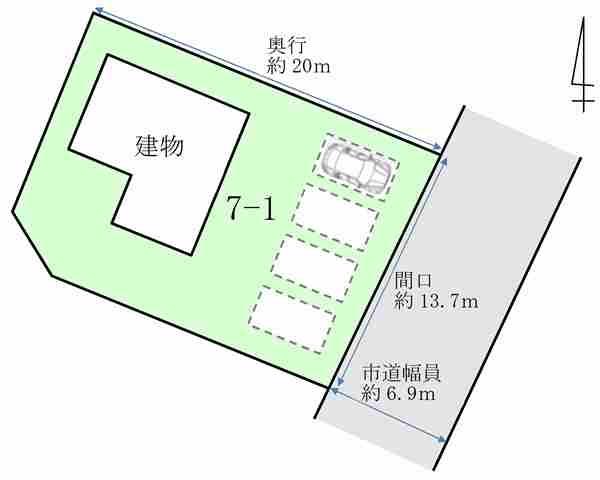 弘前市大字鷹匠町7番地１ （区画B）