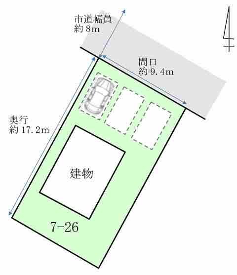弘前市大字神田1丁目7番地26 （区画B）
